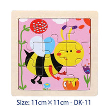 将图片加载到图库查看器,11cm/4.33in Kids Wooden Jigsaw Puzzle Games Cartoon Animal Vehicle Pattern Children Montessori Educational Toys