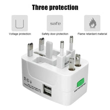 Load image into Gallery viewer, All-in-One International Plug Adapter β Universal Travel Power Converter with 2 USB & Type-C Ports (AU/US/UK/EU)