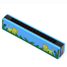 Load image into Gallery viewer, 1pc/2/4pcs Children Wooden Harmonica Musical Instrument Toys Music Teaching Aids Puzzle Early Education Kindergarten Beginners