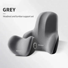 Load image into Gallery viewer, Memory Foam Car Neck and Lumbar Support Cushion β Ergonomic Pillow Set for Comfortable Driving and Posture Relief