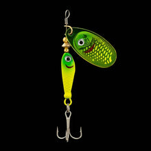 Load image into Gallery viewer, Rotating Metal Spinner Fishing Lure 9.1g 7cm β Sequin Hard Bait with Treble Hook for Bass, Pike, Carp & Trout