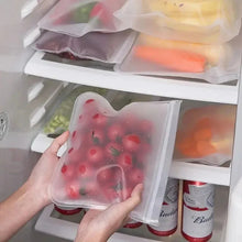 Load image into Gallery viewer, Reusable Silicone Food Storage Bags – Leakproof Zip Containers