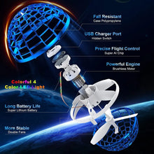 Load image into Gallery viewer, Pink Flying Ball Spinner Toy Hand Control Drone Helicopter 360 Rotating Mini UFO with Light Coy Kids Gifts Birthday Gift For Kid