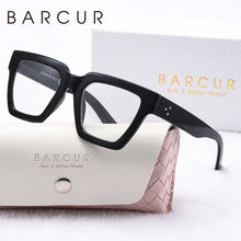 将图片加载到图库查看器,BARCUR Large Fashionable Frame Pink Reading Glasses for Women – Stylish Square Thick Frame Eyewear with Multi-Degree Options for Men & Women – Lightweight Blue Light Blocking Computer Glasses with White Gift Box for Home Office & Study
