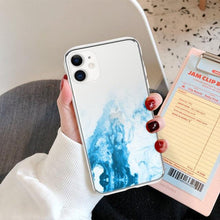 Load image into Gallery viewer, Luxury Marble Transparent Phone Case For iPhone 11 12 Pro XS Max X XR 7 8 Plus Soft Silicone Shockproof Cover Green Marble Design Gold Sparkly Glitter Protective Stylish Slim Thin Cute Case for Phone