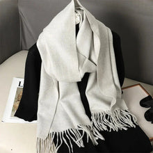 Load image into Gallery viewer, 62-Color Winter Cashmere Scarf – Warm Tassel Pashmina Wrap for Women