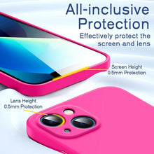 Load image into Gallery viewer, Square Silicone Case for IPhone 13 Pro Max 12 Mini Full Protector Silicone Ultra-Thin Shockproof Case Soft Scratch-Resistant Microfiber Lining Cover With Strap