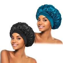 Load image into Gallery viewer, Women’s Satin Bonnet – Wide-Brim Night Sleeping & Hair Care Cap