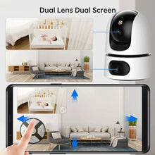 Load image into Gallery viewer, 10X Zoom 4K WiFi IP Camera Dual Lens Smart Home Auto Tracking CCTV Camera Wireless Surveillance Camera Security Baby Monitor Cam