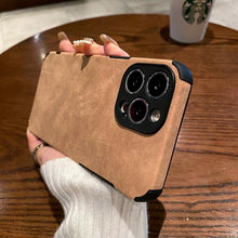 Load image into Gallery viewer, Vintage Green PU Leather Case For iPhone 13 12 11 Pro Max Mini XR XS X 7 8 Plus Luxury Silicon Bumper Shockproof Soft Cover Ultra Thin Slim Leather Case Anti-Scratch Hard Back Cover for iPhone