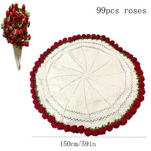 Load image into Gallery viewer, 1pcs Finished Flower Bouquet Blanket Soft and Lightweight Knitted Throw Blankets for Birthday Wedding Valentineâs Day Home Decor