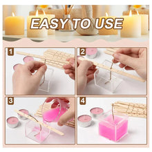 Load image into Gallery viewer, 120Pcs Waxed Cotton Candle Wicks with Stand Original Smokeless Candle Wick for DIY Candle Silicone Mold Candle Making Supplies