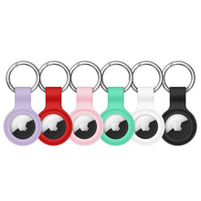 将图片加载到图库查看器,6-Pack: Protective Leather Airtag Holder Tracker Cover with Loop Key Ring