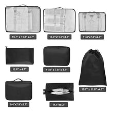 Load image into Gallery viewer, 8-Pack: Lightweight Compact Organizing Packing Cubes for Suitcases Travel Essential with Toiletries Bag