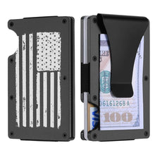 Load image into Gallery viewer, RFID Blocking Minimalist Scratch Resistant Slim Credit Card Holder Wallet with Easily Removable Money Clip