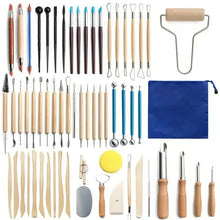 Load image into Gallery viewer, Pottery Clay Sculpting Tools Kit - 8-61 Pcs for Carving, Shaping & Modeling