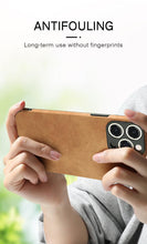 Load image into Gallery viewer, Full Leather Case For iPhone Leather Super Slim Leather Wrapped Phone Case For iPhone 13 11 12 Pro Max Mini X XR XS Max Elegant Purple Soft Silicone Shockproof Cover