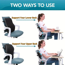 将图片加载到图库查看器,Ergonomic Memory Foam Lumbar Support Cushion – Back Pillow for Office Chair, Car, and Home Use