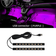 Load image into Gallery viewer, 2-in-1 LED Car Neon Interior Light – USB & Cigarette Lighter Footwell Ambient Light, Car Backlight Atmosphere Lamp Accessories