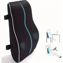 将图片加载到图库查看器,Ergonomic Memory Foam Lumbar Support Cushion – Back Pillow for Office Chair, Car, and Home Use