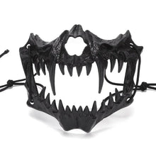 Load image into Gallery viewer, Halloween Half-Face Mask - Dragon, Tiger, Tengu, Wolf, and Skull Designs