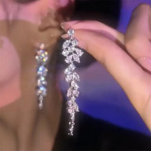 Load image into Gallery viewer, 2024 Stars Tassel Earrings – Korean Rhinestone Drop Earrings for Women
