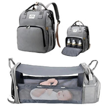 将图片加载到图库查看器,3 in 1 Diaper Bag Backpack with Foldable Baby Bed & USB