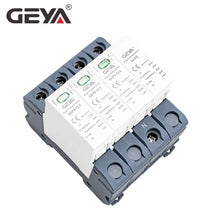 Load image into Gallery viewer, GEYA GSP9 12.5KA T1+T2 SPD 4P 3P+NPE Surge Protector 275VAC Limp:7/12.5KA House Lightning Surge Arrester Device
