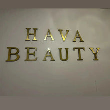 Load image into Gallery viewer, Gold Mirror 3D Letter Wall Stickers – Acrylic Peel & Stick Decor