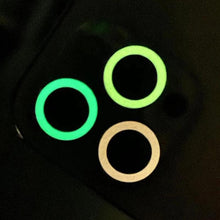 Load image into Gallery viewer, Colorful Design Round Ring Metal Alloy HD Glass For iPhone 13 12 11 Pro Max Camera Lens Protectors Luminous Camera Ring Glass for iPhone11 Pro max 13mini 13pro Protective Film
