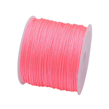 Load image into Gallery viewer, 50 Yards 0.8mm Braided Nylon Cord – Durable Satin String for Jewelry Making, Beading, Macrame, Chinese Knot & DIY Crafts