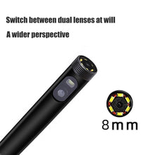 Load image into Gallery viewer, Dual Lens Car Endoscope Camera 8mm Type C USB Connect Boroscope Flexible Camera Pipe Inspection Screen for Android Phone