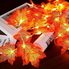 Load image into Gallery viewer, 10/20 LED Maple Leaf String Lights – Battery Powered Fairy Lights for Home & Outdoor Decor