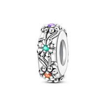 将图片加载到图库查看器,100% 925 Sterling Silver Rainbow Zircon Butterfly Dragon Silicone Stopper Charms - Colorful Beads for DIY Bracelets, Customizable Jewelry for All Occasions