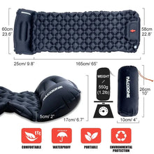 Load image into Gallery viewer, Ultralight Camping Inflatable Mattress with Built-In Pump & Pillow