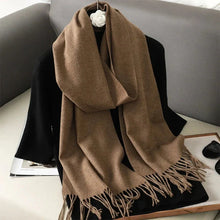 Load image into Gallery viewer, 62-Color Winter Cashmere Scarf – Warm Tassel Pashmina Wrap for Women