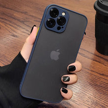 Load image into Gallery viewer, Luxury Shockproof Armor Phone Case For iPhone 11 12 13 14 Pro Max Silicone Clear Hard Cover Protective Hard Back Cover with Soft Edge Bumper Shockproof Anti-Drop Case For iPhone