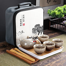 Load image into Gallery viewer, Portable Chinese Kung Fu Travel Tea Set with Carrying Bag & Gaiwan