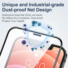 Load image into Gallery viewer, 2PCS Alloy Dust Net Tempered Glass for Iphone 14 13 12 11 Pro XS MAX XR Screen Protector for IPhone 13Mini 14Plus Protective Glass Full Edge-to-Edge Screen Protection Glue Tempered Glass for iPhone