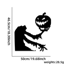 Load image into Gallery viewer, Halloween Door & Window Stickers - Skeleton Hands, Pumpkins, Ghosts, and Witch Hat Decor
