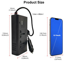 Load image into Gallery viewer, Car 220v Inverter 12 to 220 Voltage Power Converter 200W for 12V Vehicles
