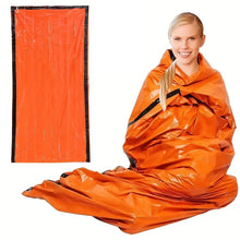 将图片加载到图库查看器,Portable Waterproof Emergency Survival Sleeping Bag Outdoor Edc Camping Gear Thermal Sack First Aid Rescue Kit Mylar Blanket