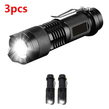 Load image into Gallery viewer, 1/3/5/10Packs Portable Mini Q5 LED Flashlight Tactical Lamp Torch Adjustable Focus Zoomable Flashlight for Gift Hiking Camping