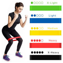 将图片加载到图库查看器,Portable Fitness Workout Equipment Rubber Resistance Bands Yoga Gym Elastic Gum Strength Pilates Crossfit Women Weight Sports