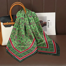 Load image into Gallery viewer, Luxury Satin Silk Square Scarf – Shawl, Hijab & Fashion Wrap 2023