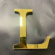 Load image into Gallery viewer, Gold Mirror 3D Letter Wall Stickers – Acrylic Peel & Stick Decor