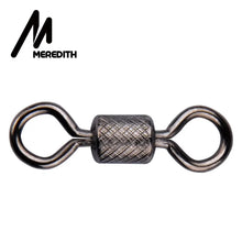将图片加载到图库查看器,MEREDITH Fishing Swivels Ball Bearing Swivel 50PCS/Lot with Safety Snap Solid Rings Rolling Swivel for Carp Fishing Accessories