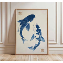 Load image into Gallery viewer, Japanese Red Koi Fish Canvas Wall Art Minimalist Poster