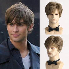 Load image into Gallery viewer, Short Natural Curly Hair For Male Young Men Heat Resistant Fiber Synthetic Wigs