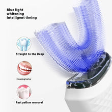 将图片加载到图库查看器,Electric U-Shaped Toothbrush for Adults - Soft-Bristles Teeth Whitening Kit, Oral Care with Auto-Timing & 360° Gum Protection